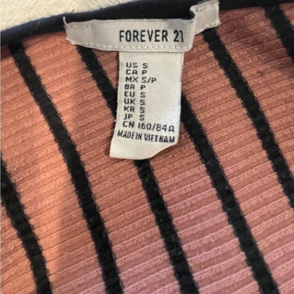 Forever 21 and Free press bundle 2-body suits small cotton thong stripes floral - Picture 4 of 6